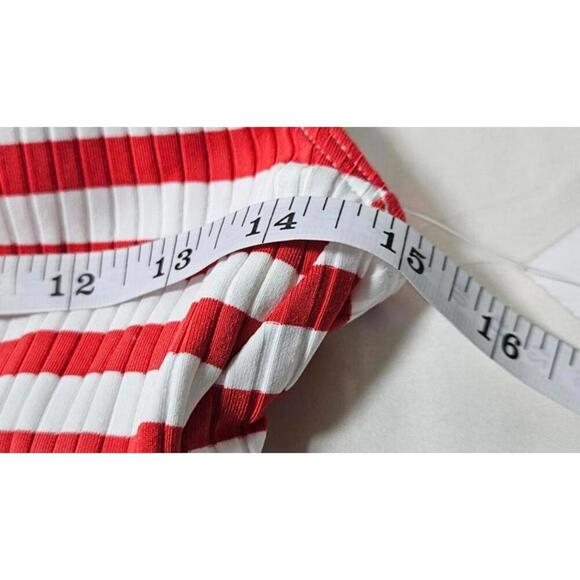 Roxy Women's Red & White Striped One-Piece Swimsuit Size Large NWT - Picture 8 of 9